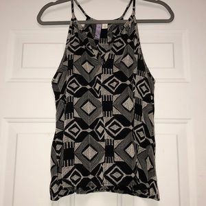 Black & white knit tank